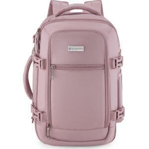 Utazó hátizsák, Zagatto, Rózsaszín, Kézipoggyász 40x20x25 cm, Repülős utazó hátizsák, Wizz Air kompatibilis, Ryanair, Kompressziós hevederek, Bőröndhöz rögzíthető, Vízálló, Űrtartalom 20L, 10 124032028 - Utazótáska