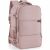 Utazó hátizsák, Zagatto, Rózsaszín, Kézipoggyász 40x20x25 cm, Repülős utazó hátizsák, Kompatibilis a Wizz Airrel, Tarom, Ryanair, Kompressziós hevederek, Bőröndre rögzíthető, Vízálló, Űrtarta 124031988