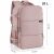 Utazó hátizsák, Zagatto, Rózsaszín, Kézipoggyász 40x20x25 cm, Repülős utazó hátizsák, Kompatibilis a Wizz Airrel, Tarom, Ryanair, Kompressziós hevederek, Bőröndre rögzíthető, Vízálló, Űrtarta 124031988