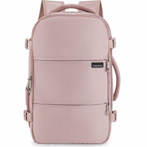 Utazó hátizsák, Zagatto, Rózsaszín, Kézipoggyász 40x20x25 cm, Repülős utazó hátizsák, Kompatibilis a Wizz Airrel, Tarom, Ryanair, Kompressziós hevederek, Bőröndre rögzíthető, Vízálló, Űrtarta 124031988 - Utazótáska