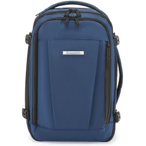 Utazó hátizsák, Zagatto, Kék, Kézipoggyász 40x20x25 cm, Repülős utazó hátizsák, Wizz Airrel kompatibilis, Ryanair, Kompressziós hevederek, Bőröndhöz rögzíthető, Vízálló, Űrtartalom 20L, 10 kg 124032017 - Utazótáska