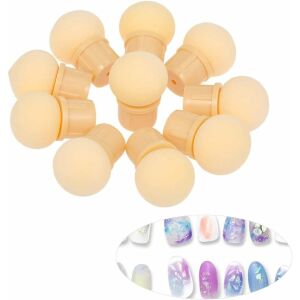 10er Set Wechselköpfe für Anself Nageldekoration, Schwamm/Kunststoff, beige, 2,2 x 1,5 cm 124032440 - Schwamm zur Nagelverzierung