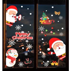 Vianočné nálepky na okná WELLQUA, PVC, viacfarebné 124032740 - Nálepky na okno