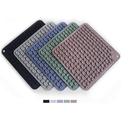 Set de 5 coastere Amer Store, silicon, multicolor, 17 x 17 x 0,6 cm