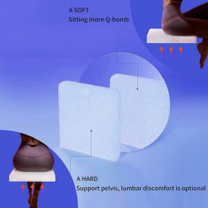 Poduszka na krzesło WAOAW, niebieska, 40 x 40 cm 124033349 - Poduszka poprawiająca przyczepność