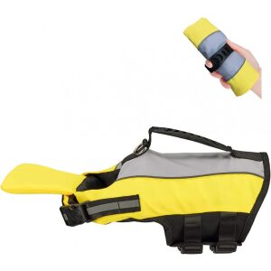 Dociote Reflektorweste für Hunde, Oxford/Nylon-Canvas, schwarz/gelb, Größe L 124033390 - Viehzucht