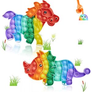 Set de 2 jucarii anti-stres Kadunala, silicon, multicolor, 23,8/21,8 cm 124033555 - Minge antistres