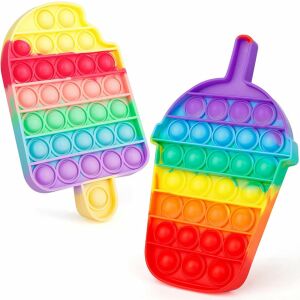 2er-Set Sovinia Anti-Stress-Spielzeug, Silikon, mehrfarbig, 10 x 17 cm 124033576 - Bürobedarf