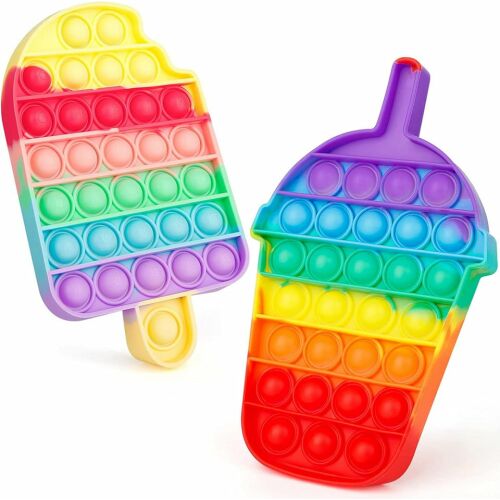 2er-Set Sovinia Anti-Stress-Spielzeug, Silikon, mehrfarbig, 10 x 17 cm