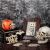 Set 14 decoratiuni de Halloween Jingyukj, lemn, alb, 3m 124033693