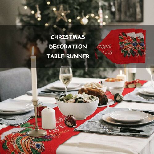 Yisscen Deko-Tischdecke, Rot, Polyester, 174 x 34 cm 124033973