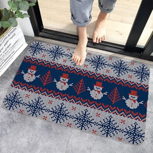 Covoras de baie pentru Craciun Anyingkai, textil, rosu/albastru/alb, 60 x 40 cm 124034290