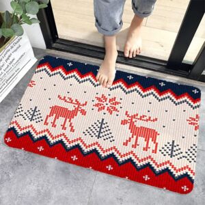 Covoras de baie Anyingkai, textil, bej/rosu/albastru inchis, 40 x 60 cm 124034293 - Covorașe intrare