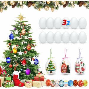 Set de pictura cu 32 oua Cs Cosddi, vopsea acrilica/plastic, multicolor, 6 x 4 cm 124034587 - Decorațiuni de Paște