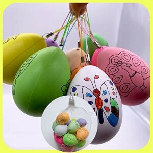 Set de 20 oua pentru Paste GazyyShopZhuo, plastic, alb/negru, 6,3 x 4,5 cm 124034591 - Decorațiuni de Paște