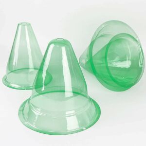 Set de 10 protectii pentru plante Cyymna, PVC, verde 124035222 - Suporturi și țăruși pentru plante