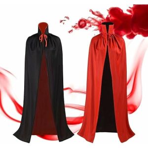 Shengruili Halloween Umhang, Polyester, rot/schwarz, 120 cm 124036020 - Kostüme für Erwachsene
