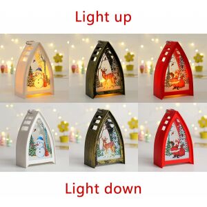 Heimanba - Felinare Crăciun LED - Set 3 - 9,5x6,3x15cm 124036285 - Decorațiuni de Crăciun