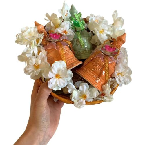 Cos decorativ pentru Paste Naramaki, multicolor, ceramica/lemn, 14 cm 124037188