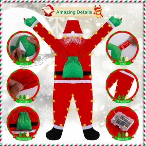 Moș Crăciun Lumina Decor Perete - 110x170cm 124037530 - Decorațiuni de Crăciun