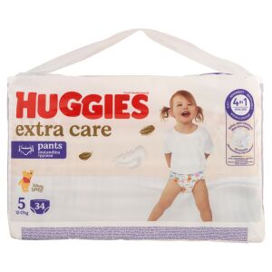 Huggies Extra Care Панталони 12-17kg Maxi 5 (34бр.) 136598483 - Пеленаче