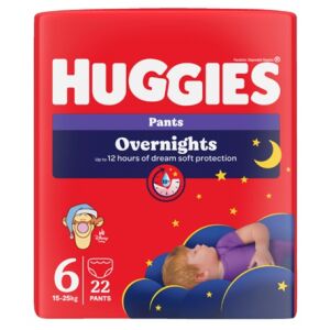 Huggies Overnight Pants Junior Mărimea 6 (15-25kg) - Pachet cu 22 bucăți - Scutece bebelusi
