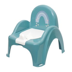 TEGA BABY Meteo turquoise potty chair with rainbow design, toddler training toilet - Diapering