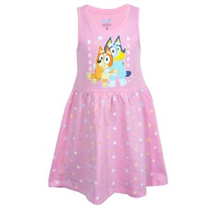 DISNEY Letnia sukienka w kropki Bluey dla dziewczynek, z postaciami Bluey i Bingo - Moda i ubiór