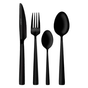 Ambition Matt Fekete Evőeszköz Készlet 16 részes, modern étkészlet - Ambition