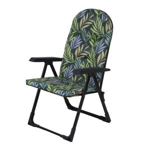 Patio Galaxy összecsukható kerti szék zöld levél mintával - Patio