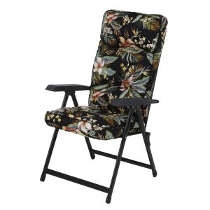 Lena trópusi virágmintás összecsukható kerti szék, kényelmes kültéri ülőalkalmatosság - Patio