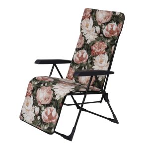 Patio Torino Plus összecsukható kerti szék virágmintával és lábtartóval - Patio