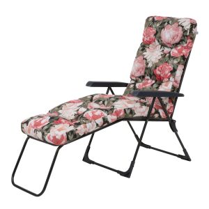 Patio Tulon kerti napozóágy virágmintás párnával - Patio