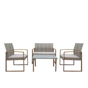 Patio Emma Technorattan kerti bútor szett fehér háttérrel - Patio