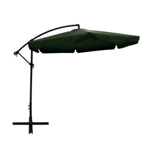 Patio 3m zöld oldalkaros napernyő fehér háttérrel - Patio