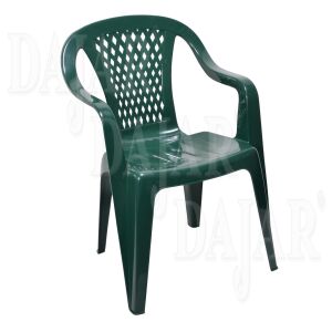 Oler zöld műanyag kerti szék karfával - Oler