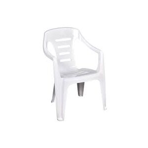 Oler Onyks fehér kerti szék, egymásba rakható műanyag karosszék kültéri használatra - Oler