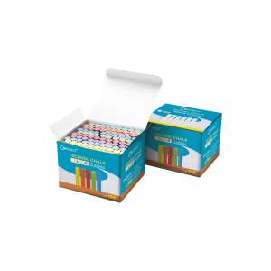 Round dustless chalk 100 pcs/box, connect mixed colours