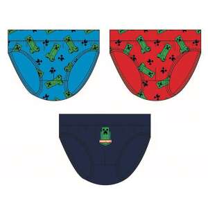 Minecraft fiú alsónemű, 3 darabos csomag, kék, piros, sötétkék, 9 éves, 134 cm - Mojang