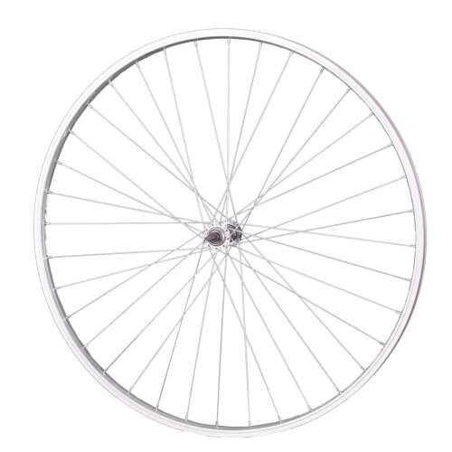 28-palcové bicyklové koleso, hliníkový ráfik, oceľová os, s maticou a podložkou