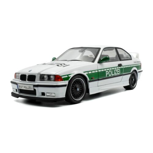 Bmw E36 M3 Coupe Solido Works "Drift Polizei" fehér1991 modell autó 1:18 124147344 - Solido