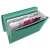 Dosar Esselte Colour`Breeze verde A4 cu 6 compartimente, deschis, compartimentele sunt vizibile