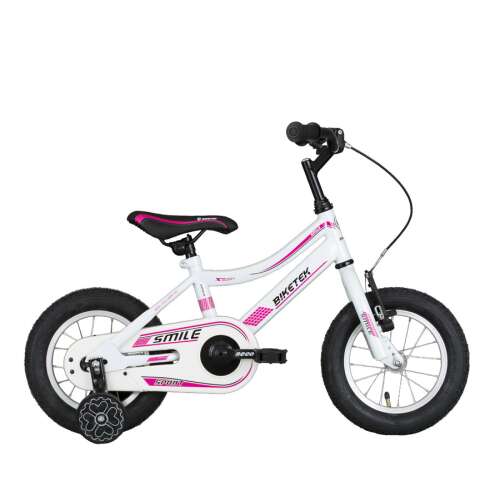 Koliken Biketek Smile gyerek Kerékpár 12" #fehér-rózsaszín 