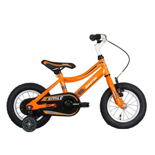 Koliken Biketek Smile 12 Zoll orange Kinderfahrrad mit Stützrädern