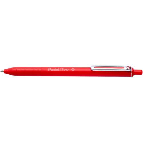 Guľôčkové pero s tlačidlom 0,35 mm, atrament pentel, farba písania červená