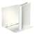 Esselte A4 panoramic ring binder, white, 4 rings, 40mm spine, open