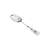 Durable Style retractable badge holder, white, oval, metal, with key ring