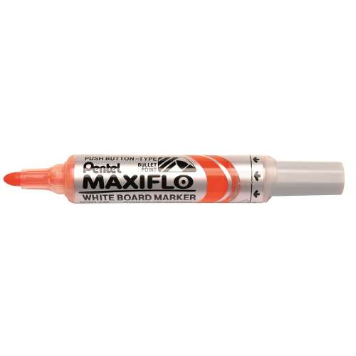 Pentel Maxiflo Whiteboard-Marker, orange, Rundspitze