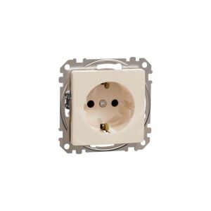 Schneider Sedna Design 2P+F dugalj gyermekvédelemmel bézs csavaros bekötés SDD112021