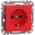 Schneider Sedna Design 2P+F dugalj gyermekvédelemmel nem reteszelt piros SDD115021 124463329